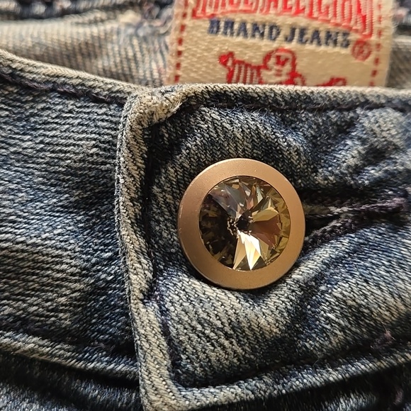 True Religion Bling Embellished Low Rise Super Skinny Jeans - Picture 8 of 10